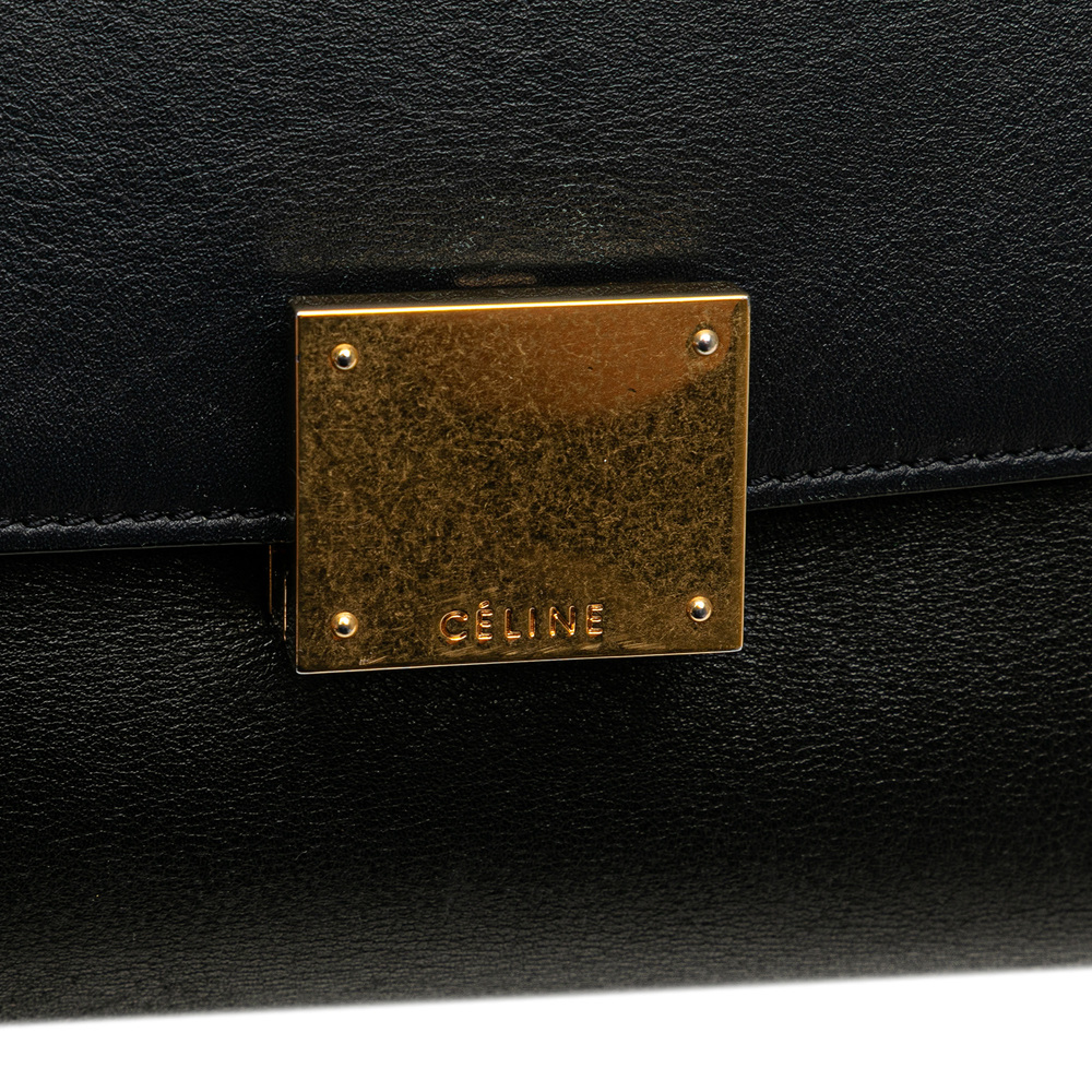 Pre-Loved Celine Medium Tricolor Leather Trapeze Satchel - Picture 9 of 12